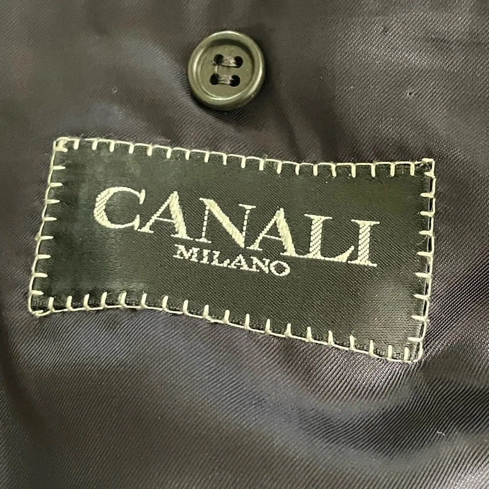 CANALI 100% CASHMERE BLACK 2 BTN SINGLE BREASTED JACKET  54L ITALY